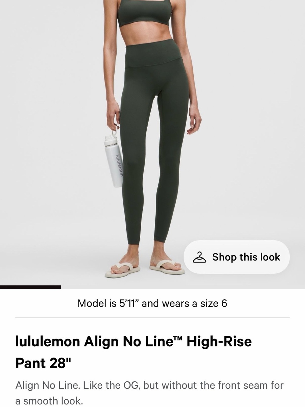 lululemon athletica Align No Line High-Rise Legging — Dark Olive